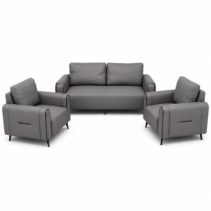 ZFT 6319 Modern PU Leather Office Sofa Set (3+1+1) available in Grey, Black and Brown